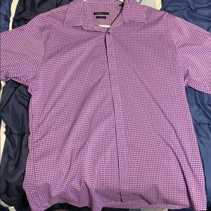 Vanheusen purple patterned dress shirt